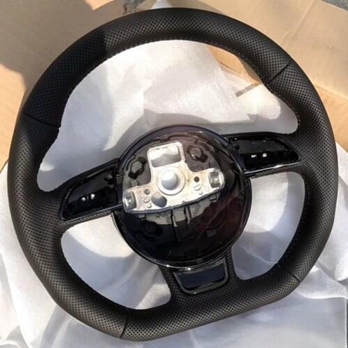 For Audi A3 A4 A5 A6 A7 Q3 Q5 Q7 fully perforated steering wheel flat bottom steering wheel campaign