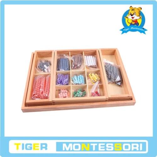 Professional montessori material wooden educational toy mathematics Subtraction Snake Game