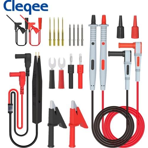 Cleqee Multimeter probe probes replaceable needles test leads kits probes for digital multimeter cable feeler for multimeter