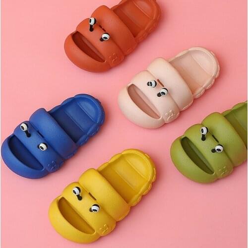 Animal Prints Toddler Kid Boys Girl Cute Cartoon Beach Non-slip Slippers Flip Shoes Infant Cartoon Flat Heels Solid Baby Shoe