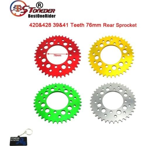 STONEDER 420&428 39&41 Teeth 76mm Aluminum Billet Rear Sprocket For 50-190cc WPB Orion M2R DHZ SSR Piranha Pitpro Pit Dirt Bike