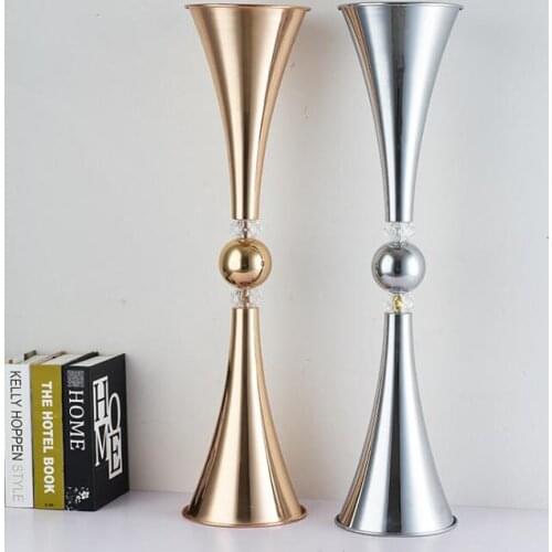 Vases Metal Candle Holders Candlesticks Wedding Centerpieces Event Flower Road Lead Home Decoration 10 PCS/ Lot