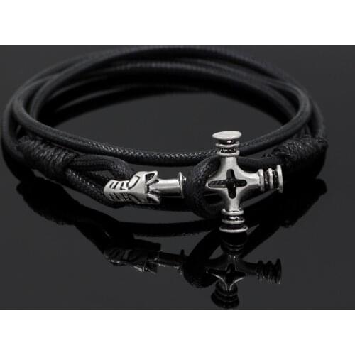 Youe shone Nrose Viking Thors Hammer with Wolf ELTIC Cross Wolfskreuz Bracelet crucifix