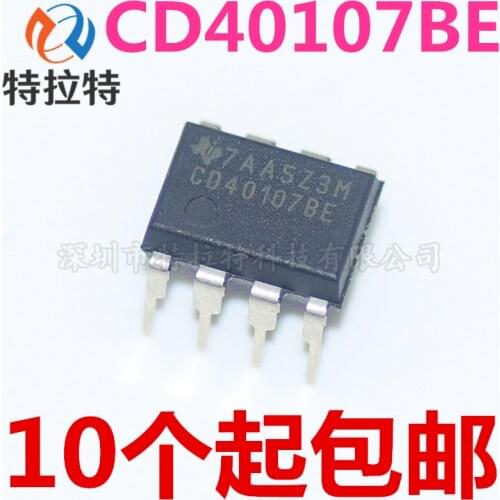 10pcs/lot Cd40107be Cd40107 Dip8 Double 2 Input and Non-Buffering/Driver Brand New & Original