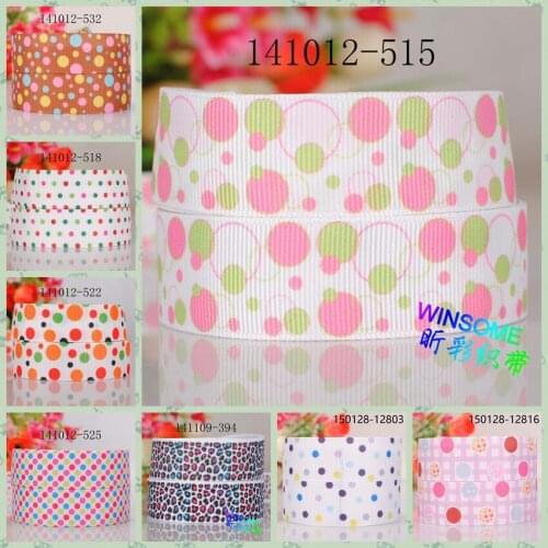 10yards -different sizes -lively dots pattern ribbon printed Grosgrain ribbon