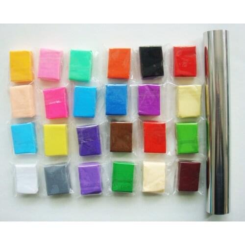 24 Colors Oven Bake Colored Clay Set With Tools Modeling Clay Educational Toys Children Baking Polymer Clay Soft DIY