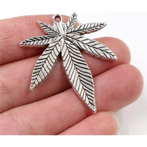 40x33mm 10pcs Antique Silver Plated Maple leaf Handmade Charms Pendant:DIY for bracelet necklace-Q2-17