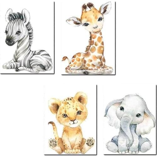 5d Diy Diamond Painting Cartoon Lion Tiger Animal Diamond Embroidery Cross Stitch Needlework Diamond Mosaic Home Decoration