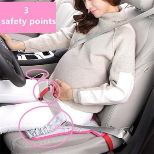 Car Seat Belt For Pregnant Women Clip Cushion Fetal Protection Belt Soft Comfortable Abdominal Support Band