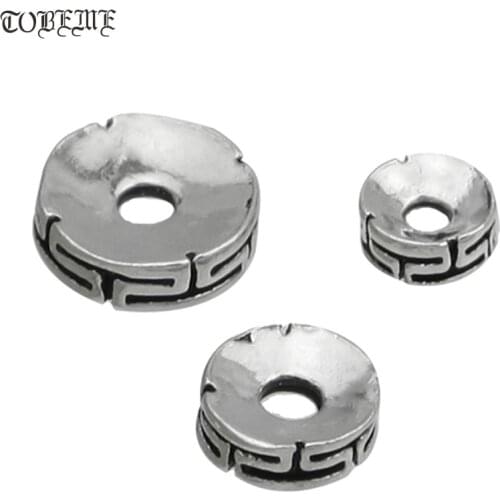 Handmade 925 pure silver spacer beads thai silver spacers diy bracelets beads jewelry accessoy beads