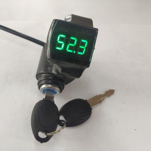 12V-99V E-Bike LED Digital Battery Voltage Display Power with Key Electric Bicycle Parts