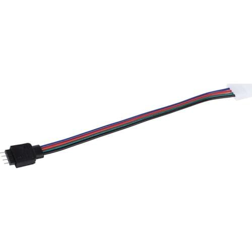 RGB LED Strips Light 4 Pin Male to 10mm Width Plug Connector Cable