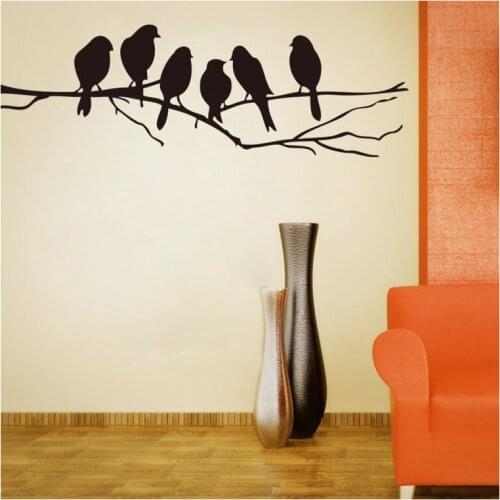 BIRDS ON A WIRE Wall Stickers Birds Wall Stickers quote vinyl wall sticker sitting room sofa wall bedroom art decoration mural a