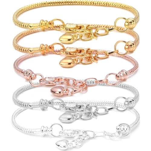 Diycabochon Golden Bracelets