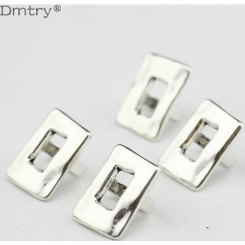 Dmtry 5pcs Antique Silver Slider Spacer Beads Use With 10*6mm Leather DIY Handmade Beads Charms Findings Accessories BB0016