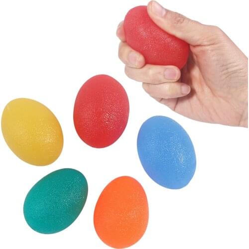 1 Silicone Grip Egg Fitness Hand Expander Strengthen Wrist Forearm Finger Trainer Stress Relief Power Ball Exerciser Bodybuding