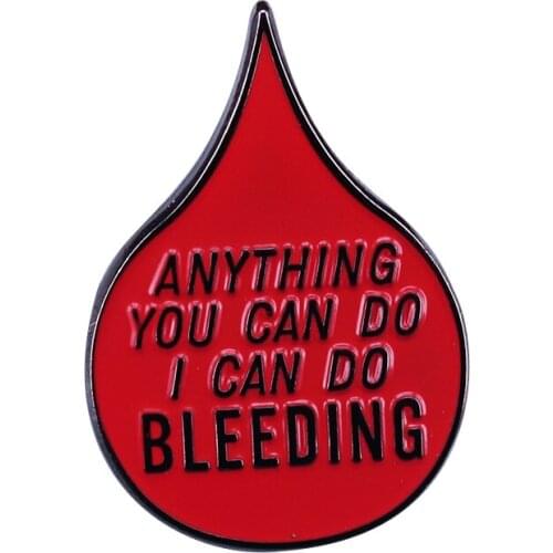 Feminist blood drop enamel pin period positive female empowerment collection