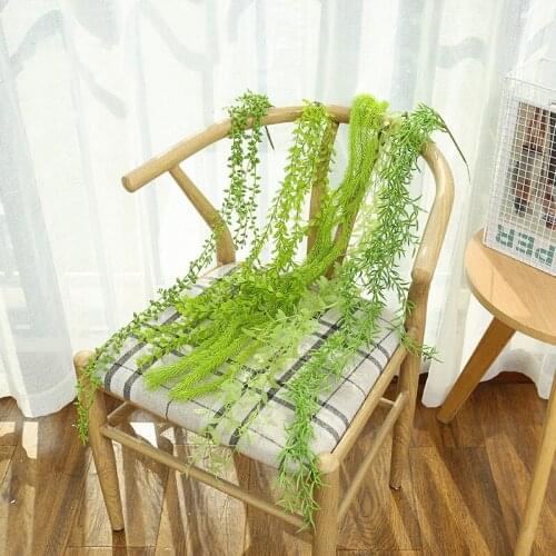 Artificial Green Plants Hanging Ivy Leaves Radish Seaweed Grape Fake Flowers Vine Home Garden Wall Party Decoration
