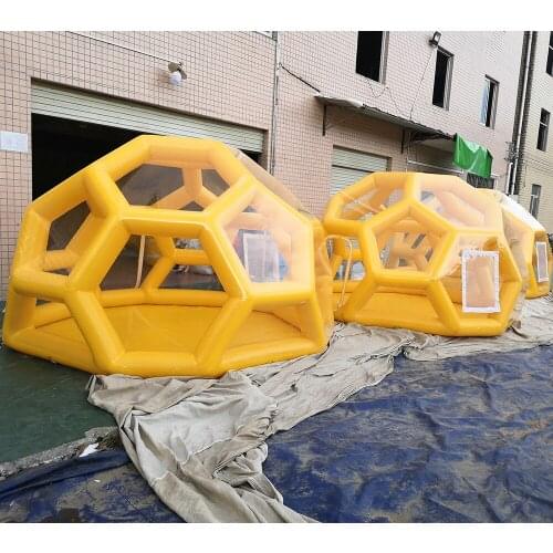 Commercial Pvc Stable Transparent Camping Air Hotel Tent Inflatable Bubble Soccer Dome Tent For Outdoor Fun