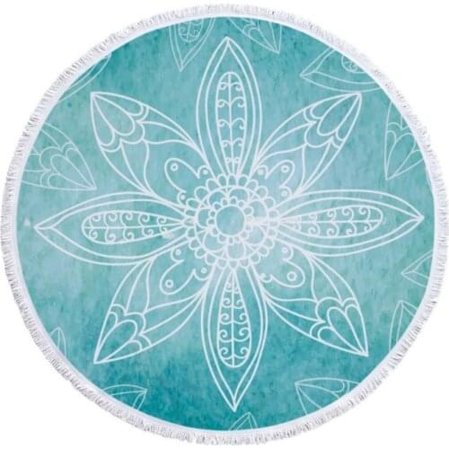 Mylb Round Beach Towel With Tassel Dream Catcher Microfiber 150cm For Swimming Bath Picnic Wall Tapestry Blanket