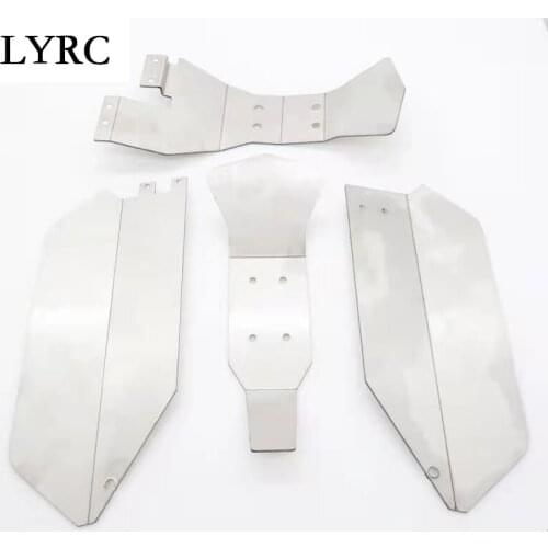 LY Rc 1 Set Stainless Steel Metal Bumper Chassis Armor Protection Skid Plate For 1/10 RC Car Traxxas Slash 4x4 dead mouse 727