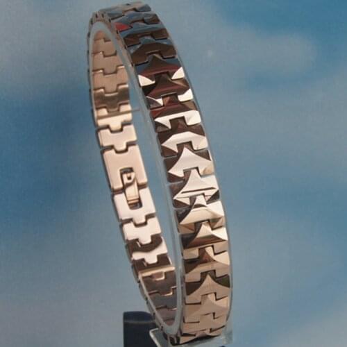 10mm 71.6g Men jewelry rose gold plating heavy hi-tech scratch proof tungsten bracelet