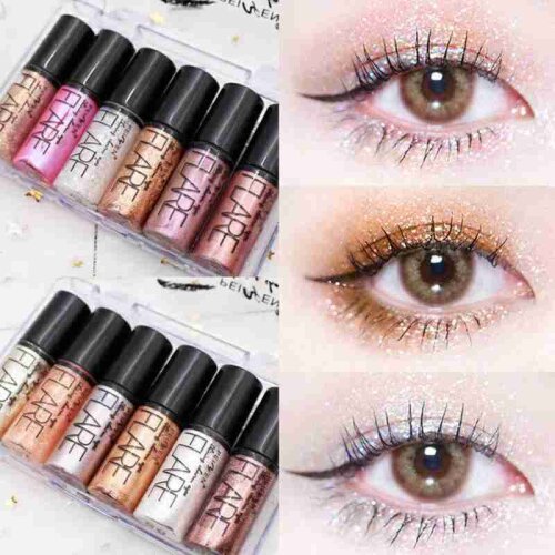 6 Colors Glitter Diamond Liquid Eyeshadow Set Pearlescent Eye shadow Brighten Eyes Makeup Cosmetics for women Lying silkworm pen