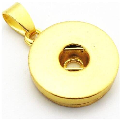 Wholesale 6pcs/lot Metal Round Gold Snap Button Pendant Fit 18mm Ginger Woman Snap Button Necklaces DIY Jewelry Makng