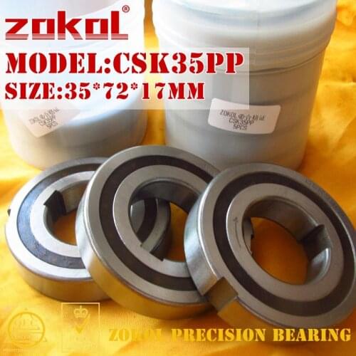 ZOKOL bearing CSK35 CSK35PP BB35 ZZ6207 Double-Groove One Way Clutch Bearing 35*72*17mm