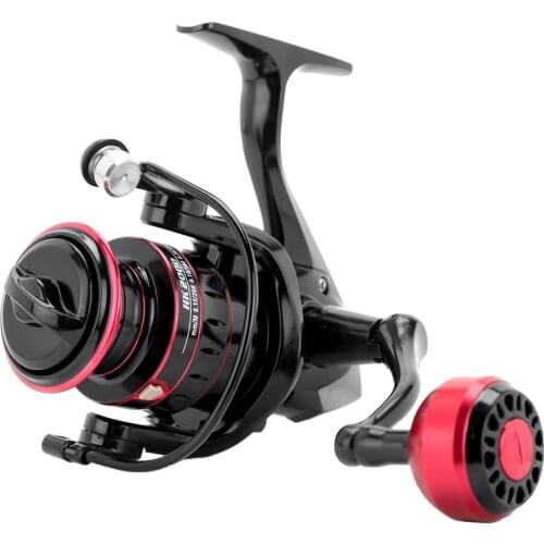 Linnhue Fishing Reel HK10-70 Spinning Wheel 5.2:1 High Speed Metal Spool Adjustable Handle Metal Sphere Grip Pill Strong Brake