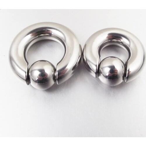 1 Piece Big Size PA ring Stainless Steel Captive Hoop Rings Eyebrow BCR Earring Nose Ring Closure Nipple Body Piercing Jewelry