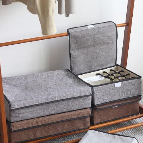 Foldable Bra Underwear Storage Box Multi-size Home Classified Artifact Non-woven Wardrobe Drawer Closet Storage Organizer