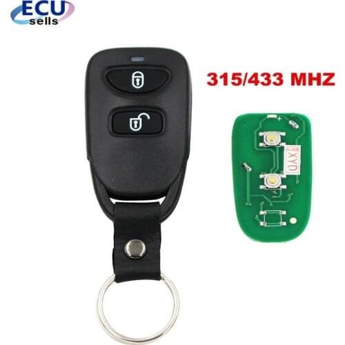 2 Buttons Replacement Remote Control Key 315MHz or 433MHZ for Hyundai Tucson