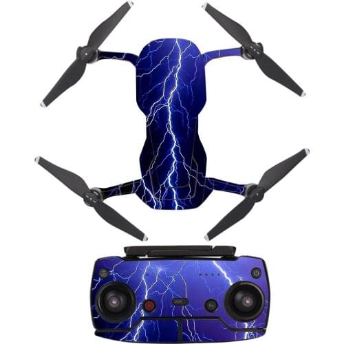 Lightning Style Decal Vinyl Skin Sticker For DJI Mavic Air Drone + Remote Controllers + 3 Batteries Protection Film Cover