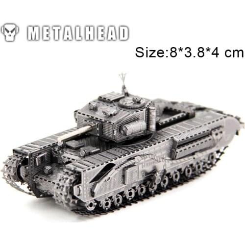 Churchill Tank Stainless Steel Metal Nano-dimensional Puzzle Assembling Model Creative Birthday Gift Decoration Collection Toy