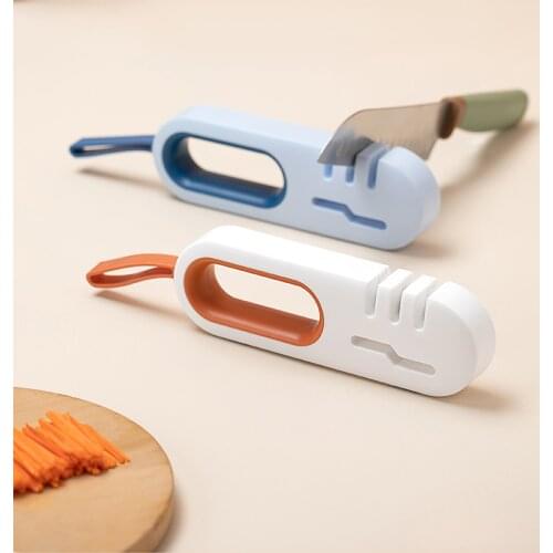 Knife Sharpener 4 In 1 Sharpening Stone Multifunctional Kitchen Knives Sharpener V-shaped Knife Sharpening Groove Anti-skid