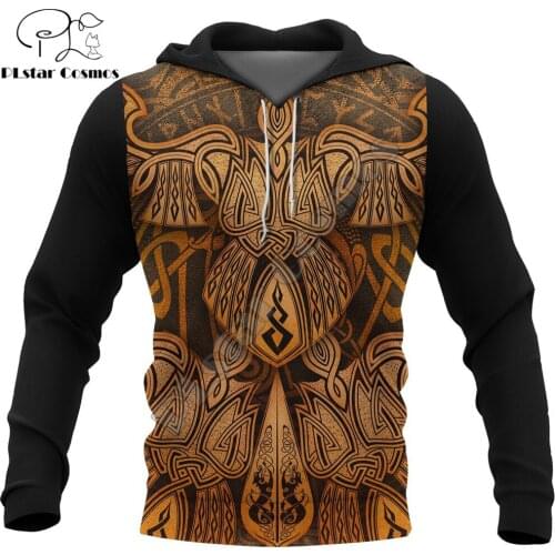 Viking Hoodie Odin Norse Mythology 3D Printed Mens Zip Up Hoodie Harajuku Streetwear Unisex Casual Jacket Tracksuits KJ0141