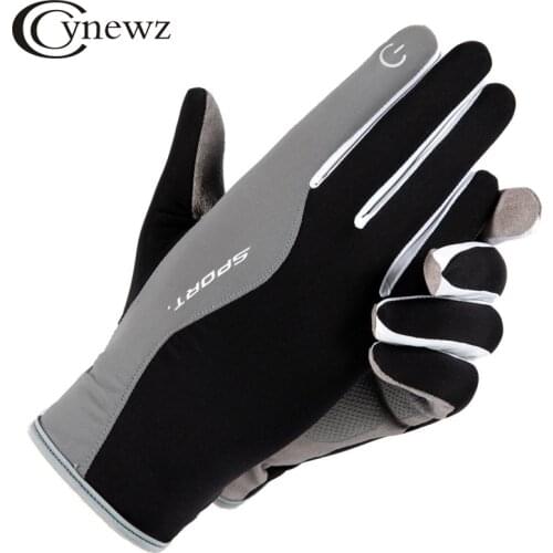 Ultra-Thin Gloves For Men Cool Sun Protection Silicone Antiskid Ice Silk Summer Driving Fishing Women Elastic Gloves