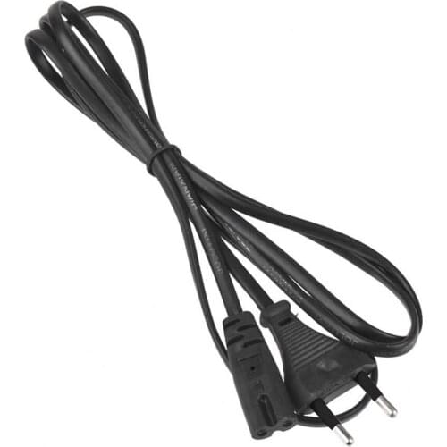 Universal 1.5m EU 2-Prong Laptop Adapter Power Cord Cable Lead 2 Pin High Performance Power Cable For Laptop Black