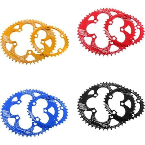 Bike Racing Double Oval Chain Ring 35T/50T 9/10/11 Speed BCD 110mm Chainring Set