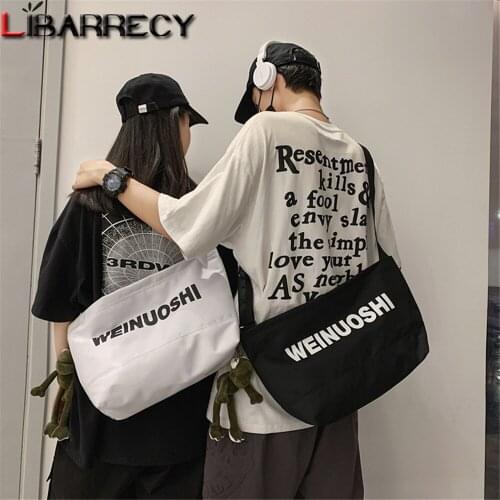 Letter Design Large Capacity Ladies Shoulder Bags Casual Solid Color Women Messenger Bag High Quality Nylon Multifunctional Bags