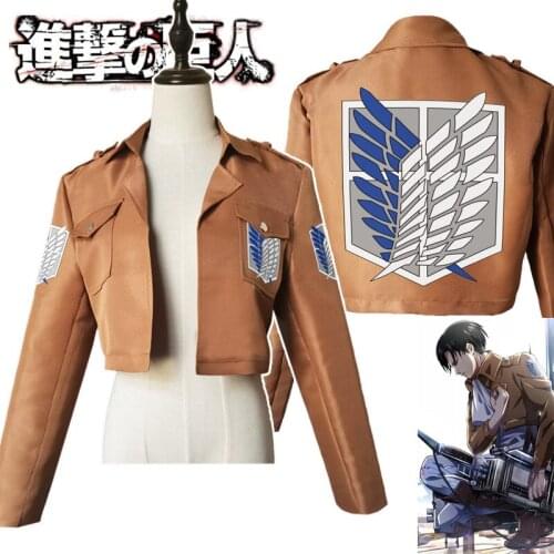 Attack on Titan Rivaille Jacket Halloween Cosplay Costume Unisex Jacket Embroidery Jacket Cosplay Rivaille Jacketen sets