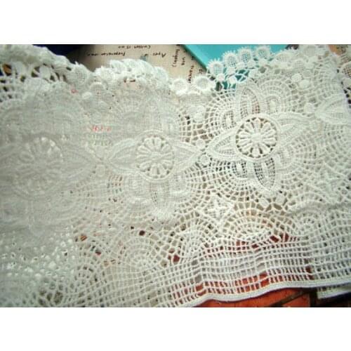 10 yards Cream Cotton Lace Trim by the yard Natural Cotton Lace Trim