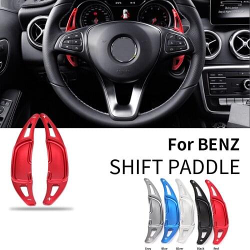 2pcs for S63 CLS63 GLA45 G63 ML63 GL63 SLK55 SL63/65 A45 CLA45 C63 E63 Car Steering Wheel Shift Paddle Shifter Extension
