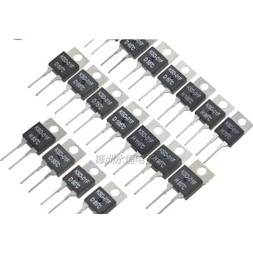5PCS KSD-01F 40C 45C 50C 55C 60C 65C 70C 80C degree normally open and ope close thermostat switch Temperature Control diode