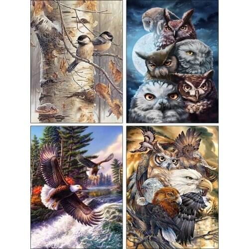 DIY 5D Diamond Painting Full Square Animals Birds Cross Stitch Mosaic Picture of Rhinestones Decor Diamond Embroidery landscape