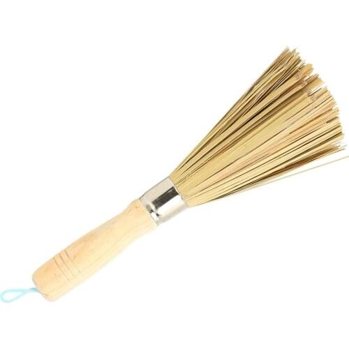 Bamboo Kitchen Pan Brush Moderate Hardness Reusable Dish Brush Healthy for Kitchen for Wish Pots
