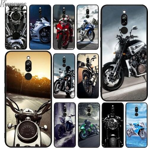Black Silicone Cover For Redmi Note 9 9S Max 8T 8 8A GO Pro Moto Cross motorcycle For Xiaomi 10 CC9 A3 Lite Phone Case