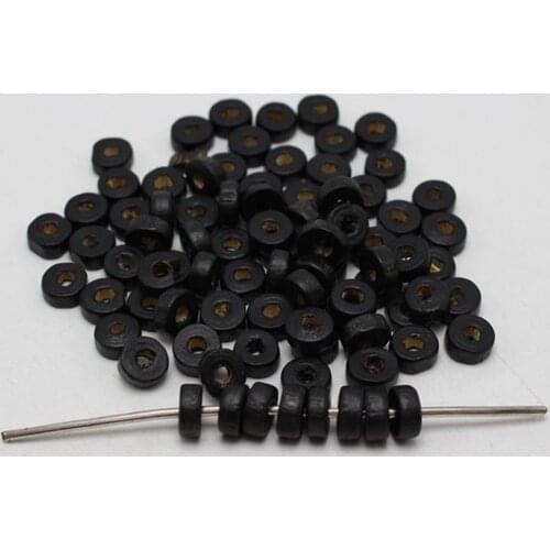 500 Black 8X3mm Column Heishi Wood Beads~Wooden beads