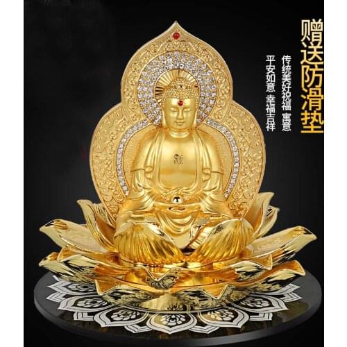 GOOD 2020 HOME OFFICE Company SHOP CAR Talisman Effective protection bless safe Diamonds Golden RULAI Buddha FENG SHUI statue
